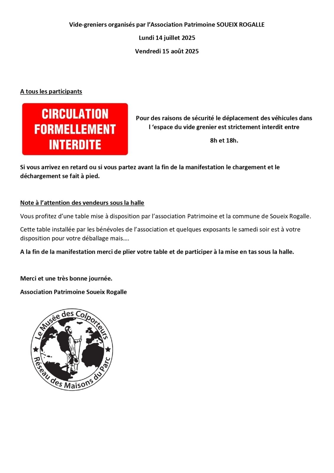 VIDE GRENIER 14 JUILLET 2025