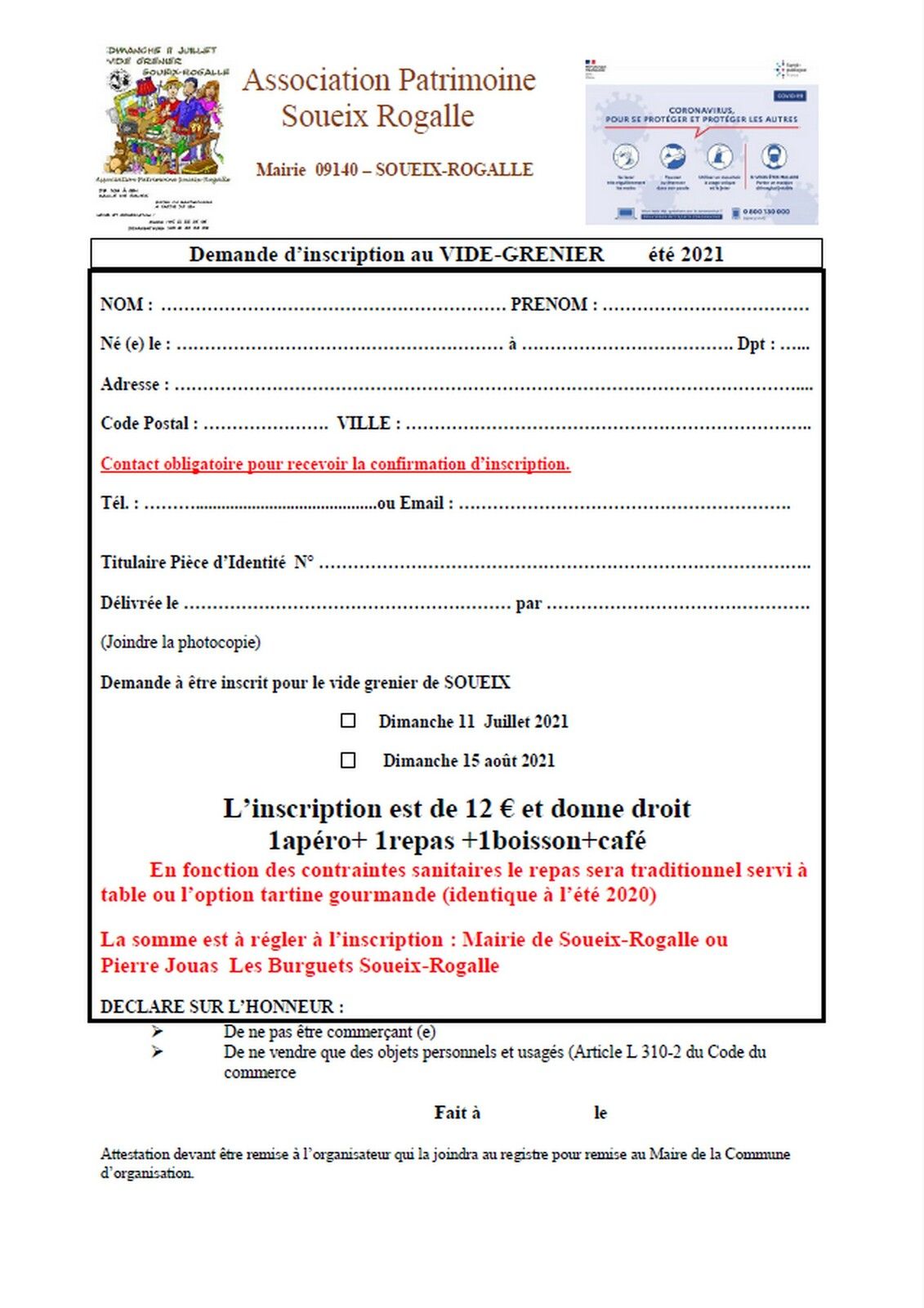 Vide grenier du 15 Août